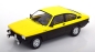 Preview: MCG Opel Kadett C Coupe GT/E gelb-schwarz 1:18 Modellauto 18190