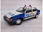 Preview: Triple9 Saab 9000 CD 1990 Turbo Swedish Police white/blue 1:18 limited 1/1002 modelcar