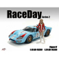 Preview: American Diorama 76299 Race Day Frau rot-weiss 1:18 Figur 1/1000 limitiert