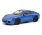 Preview: Schuco Porsche 911 (991/I) Carrera GTS Coupé blau 1:18 Modellauto