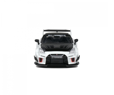 Solido 421437130 Nissan GTR35 GT-R (R35) LibertyWalk LWBK weiss-schwarz 1:43 Modellauto