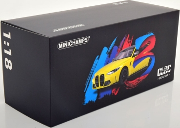 Minichamps 113020204 BMW M3 2020 G80 gelb metallic 1:18 Modellauto