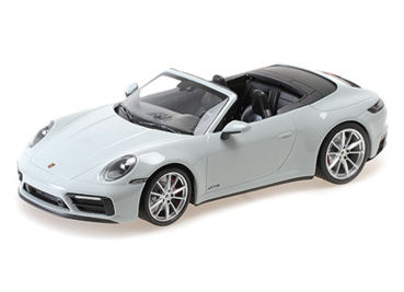 Minichamps PORSCHE 911 992 Carrera 4 GTS Cabriolet 2020 grey 1:18 Modelcar