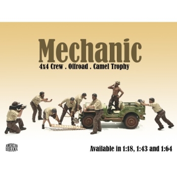 American Diorama 18011 Mechaniker Crew Figur offroad camel trophy Nr.1 1:18 limitiert 1/1000