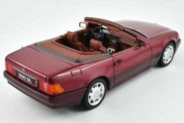 Norev 183716 Mercedes-Benz 500 SL 1989 R129 rot metallic 1:18 limitiert 1/1002 Modellauto