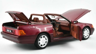 Norev 183716 Mercedes-Benz 500 SL 1989 R129 rot metallic 1:18 limitiert 1/1002 Modellauto