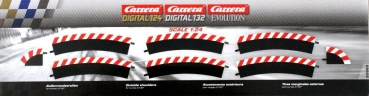 Carrera DIGITAL 124 + 132 + Evolution 6x Außenrandstreifen für Kurve 3/30° 2x Endstücke Schienen 20563