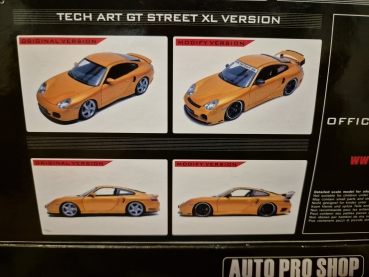 Porsche 911 996 Techart Turbo GT Street XL Version 1:18 yellow limited 1/500 Modellcar Hotworks Racing HW-80016