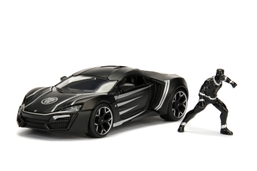 Jada Toys 253225004 Marvel Avengers Black Panther Figur + Lykan Hypersport 1:24 Modellauto