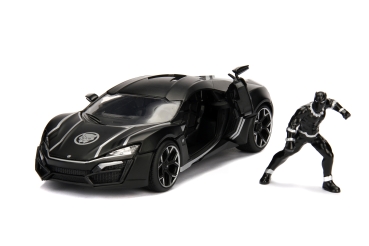 Jada Toys 253225004 Marvel Avengers Black Panther Figur + Lykan Hypersport 1:24 Modellauto