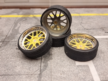 SD Felgen 20 Zoll 3SDM FR gold 36mm 1:18 Modellauto Tuning