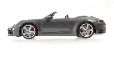 Minichamps PORSCHE 911 992 Carrera 4S Cabriolet 2019 grau metallic 1:18 Modellauto