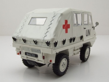 Schuco 450043800 Steyr Puch Haflinger Modell UN Rotes Kreuz 1:18 limitiert 1/500 Modellauto