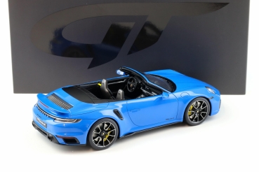 Porsche 911 Turbo S Cabrio blau 1:18 limited 1/1500 Modellauto GT Spirit