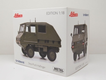 Schuco 45004100 Steyr Puch Haflinger Modell ÖBH Militär FUNK 1:18 limitiert 1/500 Modellauto