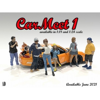 American Diorama 76277 Car Meet 1 Frau mit Handy 1:18 Figur 1/1000 limitiert