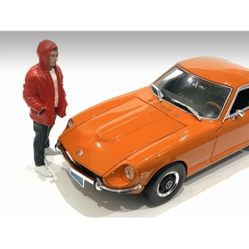 American Diorama 76292 Car Meet 2 Mann mit roter Jacke 1:18 Figur 1/1000 limitiert