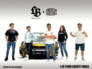 Figuren Set Team Liberty Walk mit 5 Figuren 1:18 limitierte edition American Diorama