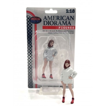 American Diorama 18102 Hip Hop Girls Figur #2 Frau mit Hoddie 1:18 limitiert 1/1000