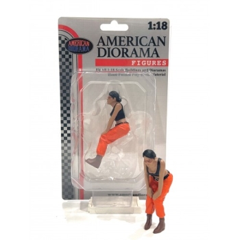 American Diorama 18104 Hip Hop Girls Figur #4 Frau mit orange Hode 1:18 limitiert 1/1000