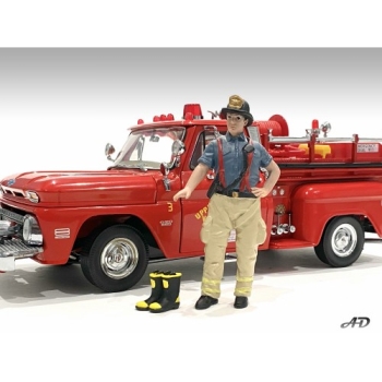 American Diorama 76319 Firefighters getting ready Feuerwehr Vorbereiter 1:18 Figur 1/1000 limitiert