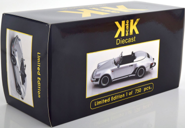 KK-Scale Porsche 911 Speedster 1989 silver 1:18 limitiert 1/750 Modellauto 180453