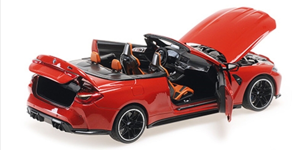 Minichamps 110021030 BMW M4 Cabrio 2020 rot metallic 1:18 Modellauto