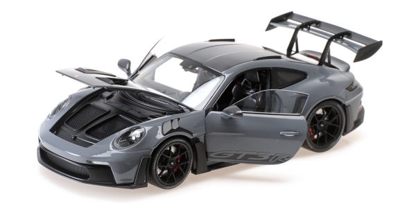 Minichamps PORSCHE 911 992 GT3 RS 2024 grau WEISSACH 1:18 Modellauto limitiert 1/200