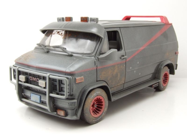 Greenlight 13567 GMC Vandura 1983 A-Team Van grey-black 1:18 Modelcar