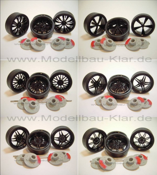 Felgen 03B-Set / 6 verschiedene Sätze (33mm)