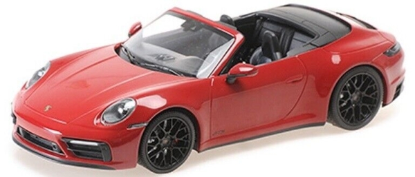 Minichamps PORSCHE 911 992 Carrera 4 GTS Cabriolet 2020 rot 1:18 Modellauto