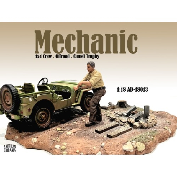 American Diorama 18013 Mechaniker Crew Figur offroad camel trophy Nr.3 1:18 limitiert 1/1000