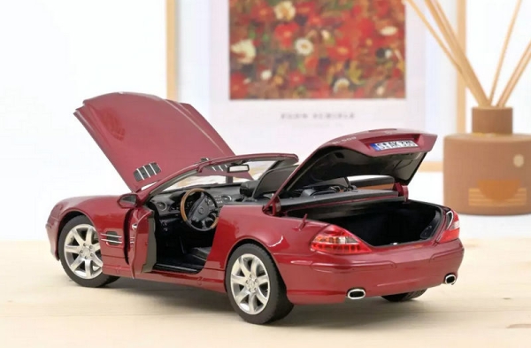 Norev 183841 Mercedes-Benz SL 500 2003 rot metallic 1:18 limitiert Modellauto