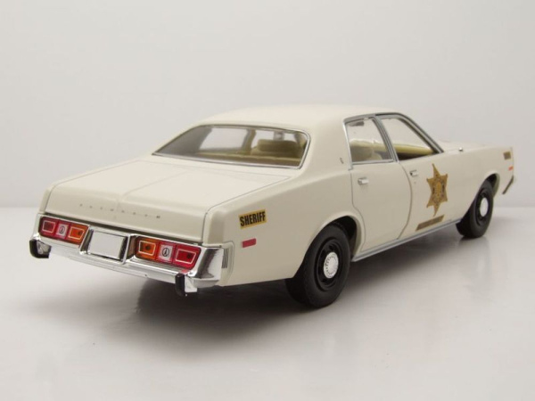 1977 Plymouth Fury Riverton Sheriff #34 weiss 1:18 Hazzard Police Greenlight 19112