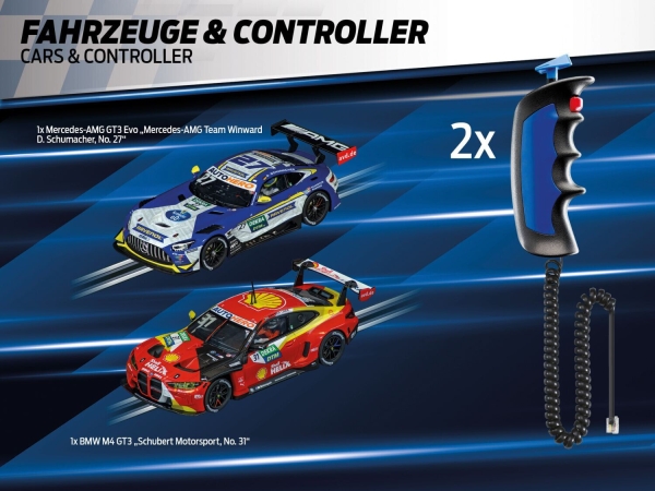 Carrera DIGITAL 132 Fast and Fabulous Rennbahn 30030 1:32 Mercedes AMG-GT3 EVO BMW M4