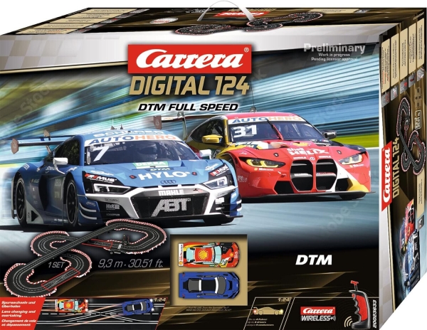 Carrera DIGITAL 124 Full Speed 23633 Rennbahn DIG124 Wireless Komplettset Slotcar Mercedes BMW