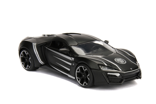 Jada Toys 253225004 Marvel Avengers Black Panther Figur + Lykan Hypersport 1:24 Modellauto