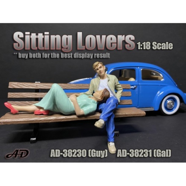 American Diorama 38231 Sitting Lovers Liegende Frau 1:18 Figur 1/1000