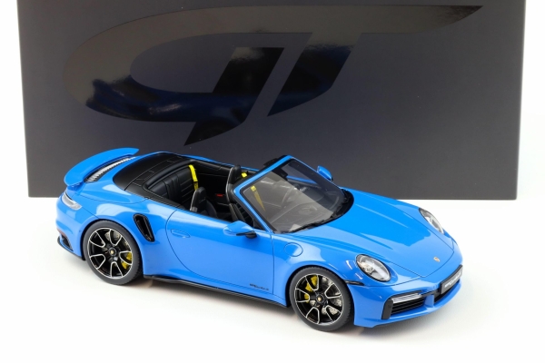 Porsche 911 Turbo S Cabrio blue 1:18 limited 1/1500 Modelcar GT Spirit