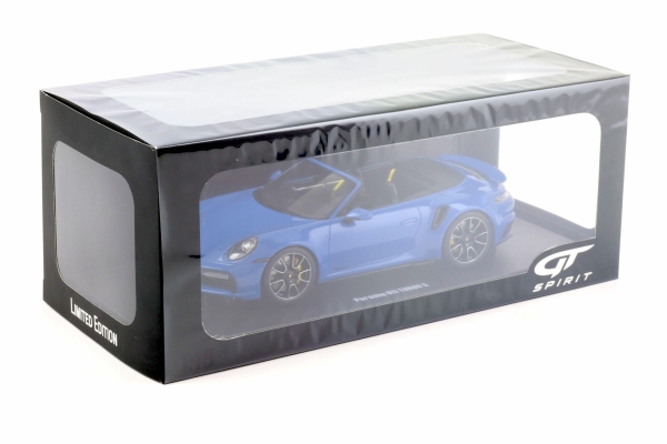 Porsche 911 Turbo S Cabrio blue 1:18 limited 1/1500 Modelcar GT Spirit