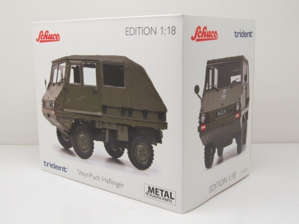 Schuco 45004200 Steyr Puch Haflinger Modell ÖBH Militär 1:18 limitiert 1/500 Modellauto