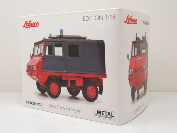 Schuco 45004300 Steyr Puch Haflinger Feuerwehr 1:18 limitiert 1/500 Modellauto