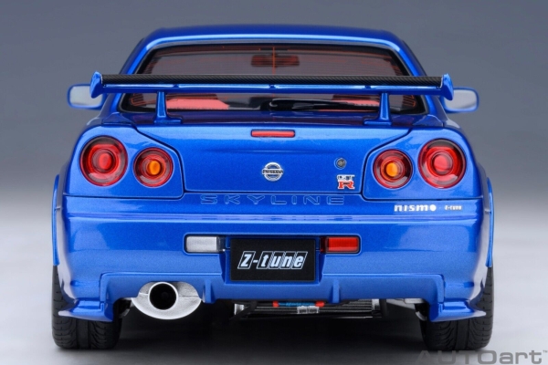 AUTOart Nissan NISMO R34 GT-R Z-TUNE 2005 BAYSIDE BLAU 1:18 77462 Modellauto